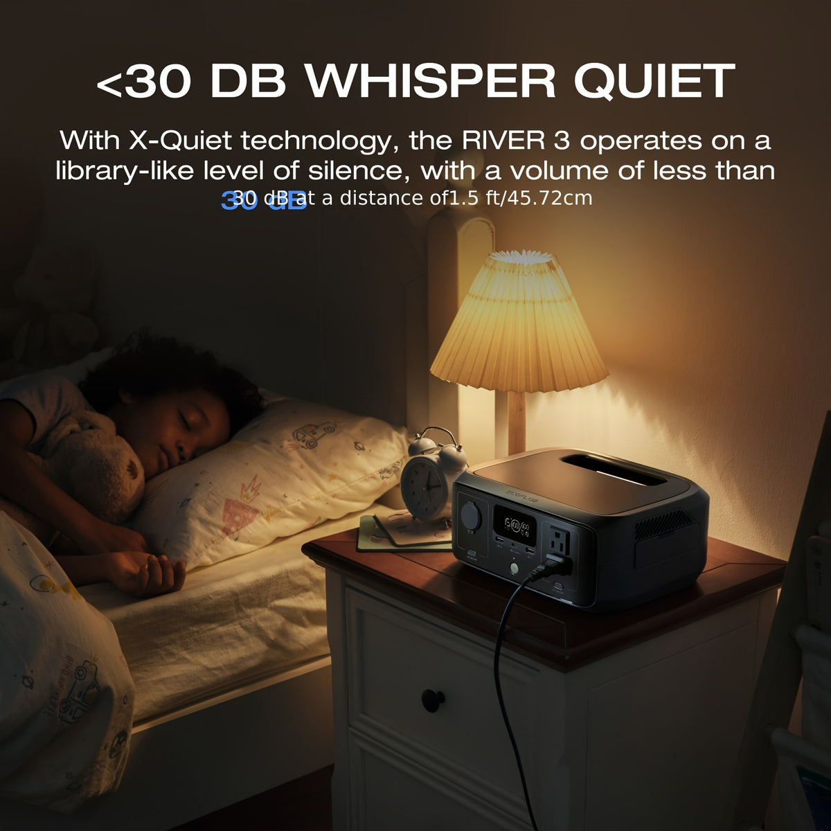 EF ECOFLOW 230Wh Portable Power Station, River 3 230 Lifepo4 Battery Power Station, 300W Up to 600W AC Output, <20 MS UPS & <30 DB, 1Hr Fast Charging Solar Generator for Outdoor/Camping/Home Use
