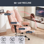 [PU Leather Executive Chair] Efomao Desk Office Chair 400LBS, Big And Tall Office Chair, PU Leather Computer Chair, Executive Office Chair With Leg Rest And Lumbar Support