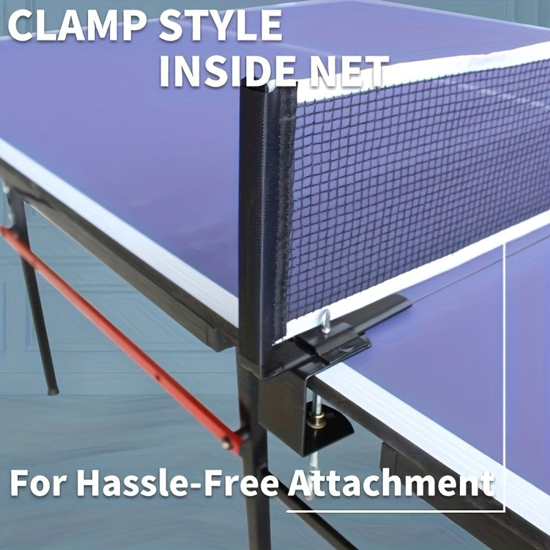 8 Ft Folding Rolling Table Tennis Table Regulation Ping Pong Table with 2 Paddles 2 Balls 1 Net And Post Set Fold-Up Design 4 Wheels for Easy Movement, BLUE