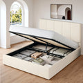 WEEWAY Lift Up Storage Bed, Modern Velvet Upholstered Headboard, Hydraulic Platform Bed, Wooden Slats Support, Heavy Duty Mattress Foundation, No Box Spring Needed, Easy Assembly, Full/Queen/King Size, for House Bedroom Furniture, Free Shipping