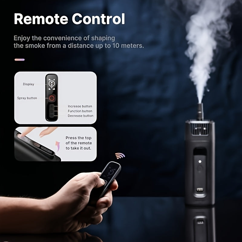 ULANZI FM01 Handheld Haze Machine with Compatible for Photo Effects - Manual Trigger Fog System, Refillable Tank & Portable Mist Generator Suitable for Indoor Parties, Studio Effects, Stage, Smoke for Photoshoots