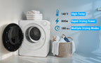 [Portable Compact Dryer] 2.6 Cu.Ft Portable Clothes Dryer, Compact Dryer With Stainless Steel Tub, 5 Modes Auto Stop & Easy Control Electric Dryers, Ideal For Laundry, Apartments, Dorms, RVs, White