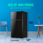WANAI Compact Refrigerator 2.4 CU.FT Mini Fridge with Freezer Single Door Adjustable Temperature Side Door Wire Rack Suit for Dorm Office Apartment