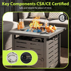 Propane Fire Pit Table for Dining and Outdoor Heat in 28 40 or 44 Inch Sizes – 50000 BTU Output