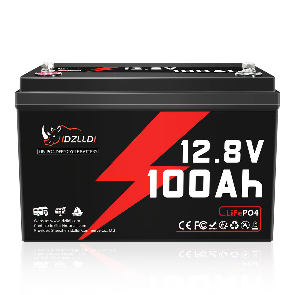 LiFePO4 Lithium Battery | 12V 100Ah/100Ah * 2, 100A BMS, 1280Wh Power Output, Suitable for RV, Solar Energy, Off Grid Systems, And Home Energy Storage