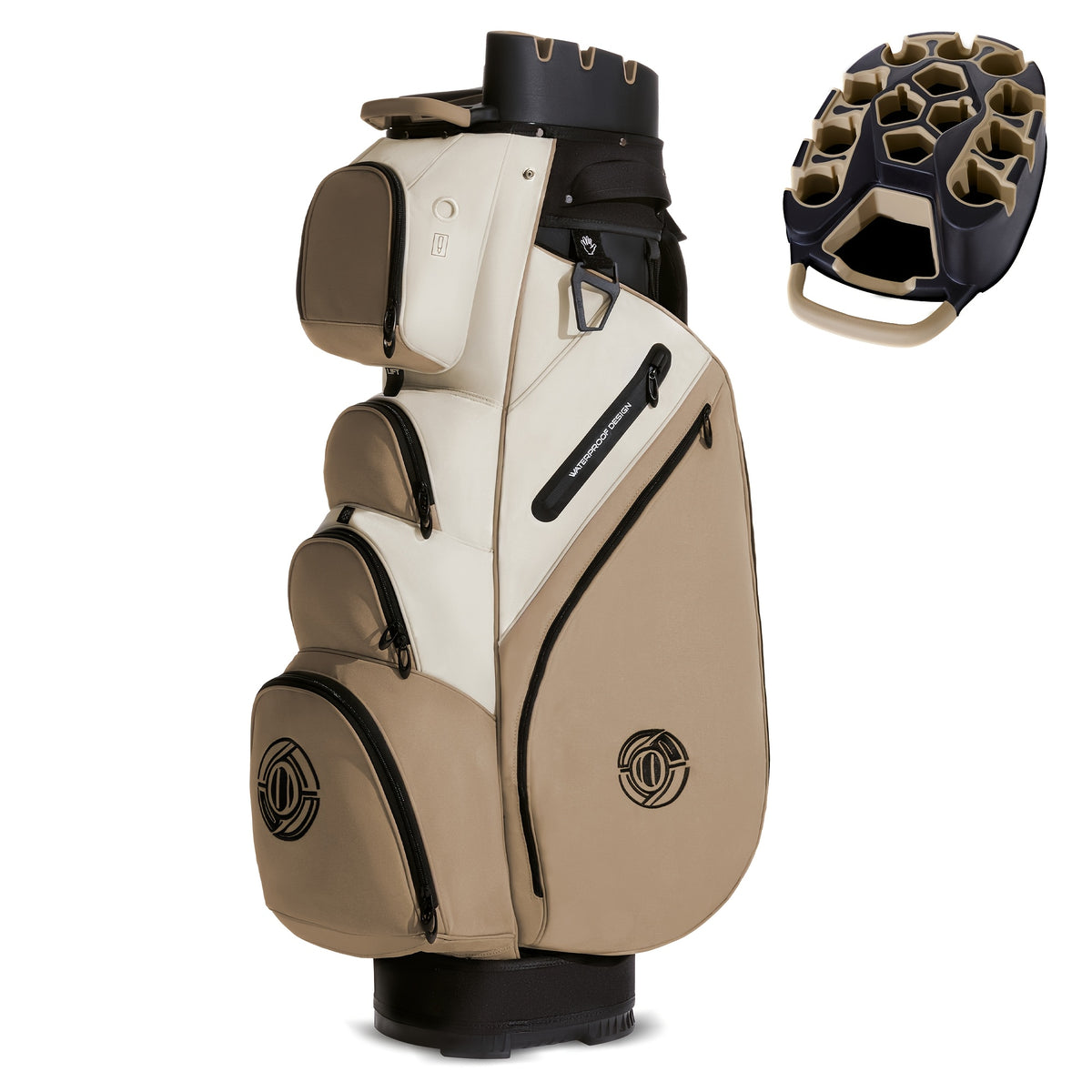 Golf Cart Bag with Quiet 14-Way Club Lock and Organized Pockets for Comfortable Carrying on the Course