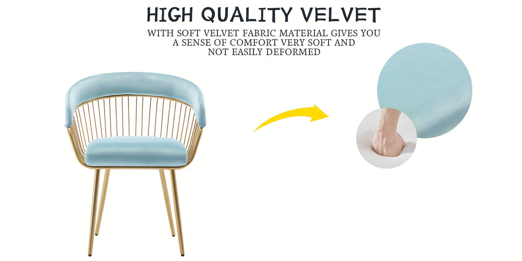 DYHOME 2pcs Modern Reception Chairs Visitor Chairs for Office, Living Room, Kitchen, Elegant Fabric Accent Chair with Comfortable Padded Back and Metal Legs
