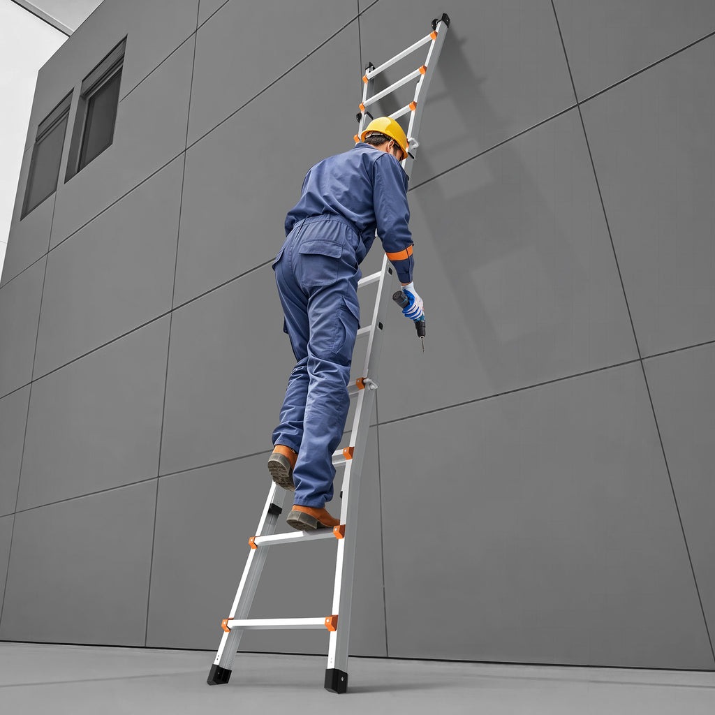 VEVOR Telescoping Ladder A Frame 9.5 FT 2880mm / 11FT 3350 mm / 13 FT 4000mm / 15.5FT 4670 mm / 17FT 5120 mm / 20FT 5990 mm/ 20.5FT 6230 mm Extension Multi-Function for Homework