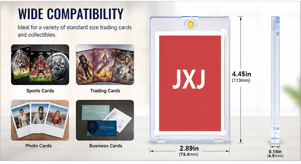 [400ct Magnetic Card Holder] - One Touches for Trading Cards, Hard Plastic Construction, 35pt Thick Card Case Protector for Baseball, And Trading Cards, Perfect Christmas And Halloween Gifts