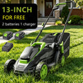 Deli Steelite 13" 21V Cordless Lawn Mower, Brushless Electric Push Mower, 5-Height Adjust, 8-Gallon Bag, 4.0Ah Battery (1 Or 2 Pack)