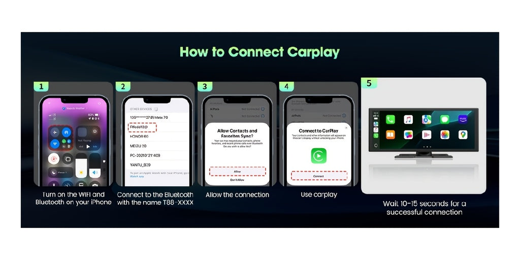CarPlay Screen — LAMTTO 10.25-Inch In-Cell Display for Wireless Phone Integration and In-Car Apps