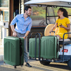 Nested Hardside Luggage Set in Purple, 4 Piece - TSA Compliant