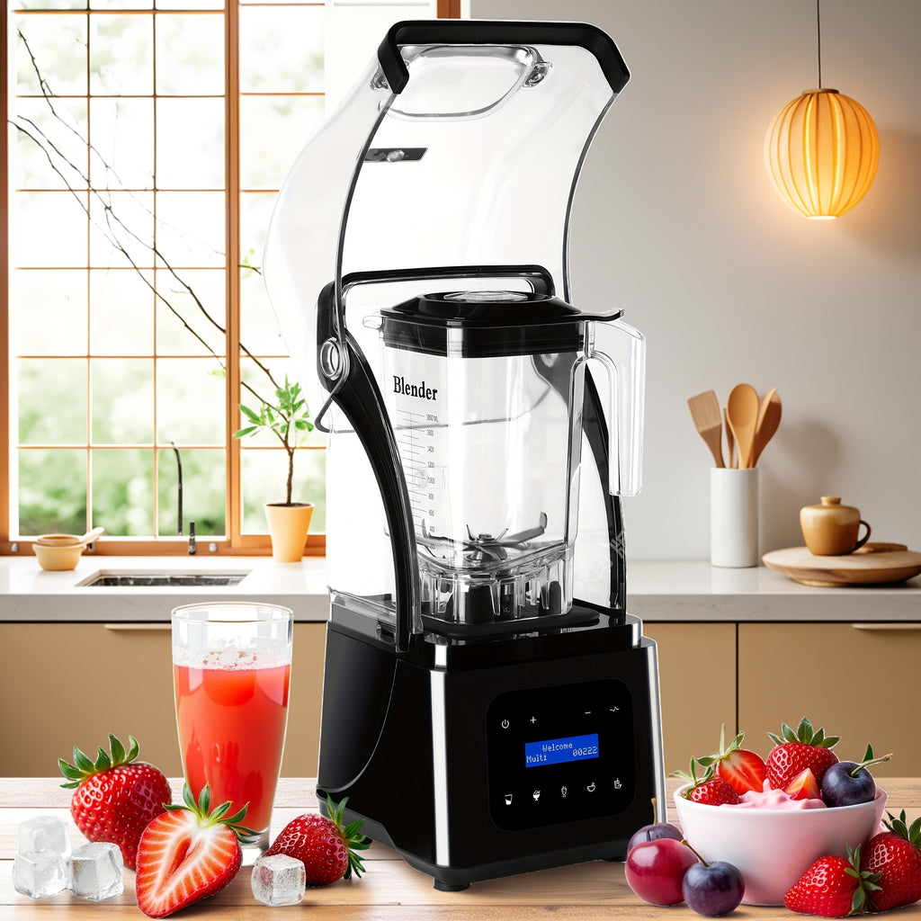 Professional Silent Blender | 61Oz Intelligent Blender | Kitchen Blender with Noise Isolation | 5 Automatic Settings | 1.8L Durable Safe Container | Triple Noise Dampening | Detachable Splash Shield | Continuous Heavy-Duty Operation