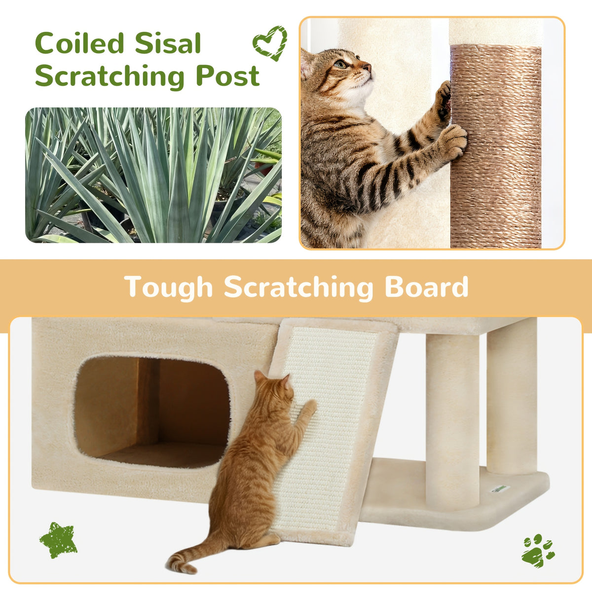 A Robust 85-Inch Cat Tree Designed for Larger Felines, Featuring a Spacious Condo, Sisal Scratching Post, Ramp, And Perch, Suitable for Cats Over 20 Lbs. Ideal for Homes with Multiple Cats, Including Maine Coons