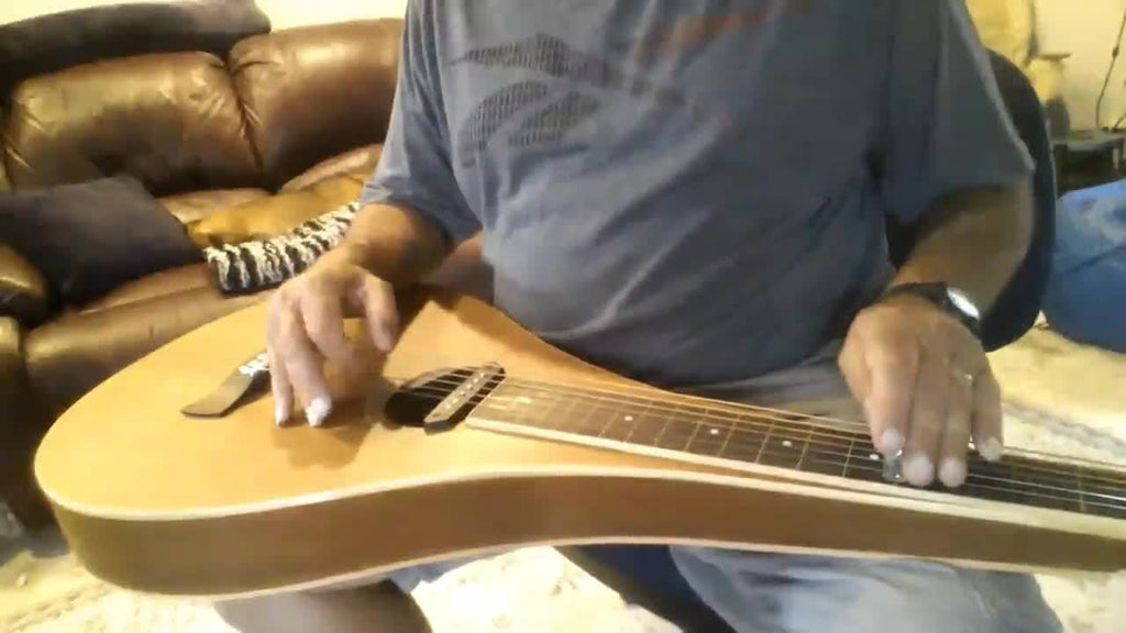 ADM TG-A8 Hawaiian Weissenborn Classic Acoustic Lap Steel Guitar for Beginner Or Musician, Teardrop Design, Ddrop Design