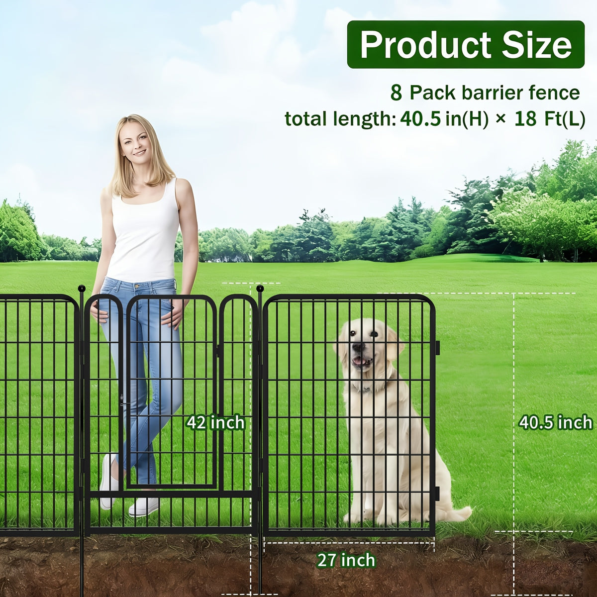 24/20/14/10 Panels Dog Playpen Outdoor, Indoor Pen for Large/Medium/Small Dogs Animals Heavy Duty Pet Exercise Pen for Puppy/Rabbit Portable Dog Fence for RV Camping Garden Yard