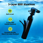 0.5 Liters (3.5Cu Ft) Aluminum Alloy Mini Diving Tank & Snorkel Mask Set | 5-8 Mins Dive Time | for Underwater Recreation | Durable Snorkel Gear | Mask Only for L/XL | No Inflation Tool Included | Easter Gift