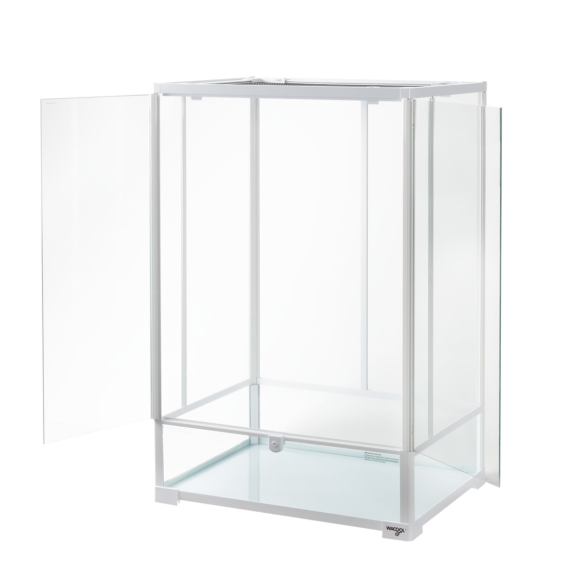 WACOOL 67 Gallon Tall Reptile Terrarium, Vertical Tank with Full Tempered Glass, Double Front Opening Door & Top Mesh Lid – Spacious Habitat for Lizards, Amphibians, and Reptiles (Knock-Down Design)