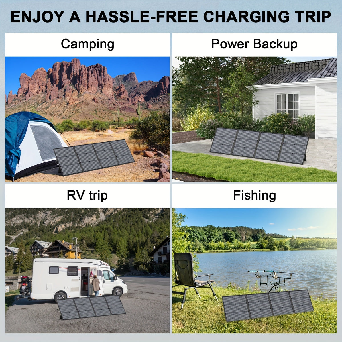 MHPOWOS 220 Watt 1pc/ 2pcs Portable Solar Panel for Power Station, Camping Essentials, 220W 40V Foldable Solar Panel with Solar Cable, 23.5% High Efficiency 4 Kickstands for Camping RV Blackout. Halloween Fall