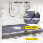 VEVOR Shower Curb Kit with 38 x 60-Inch Sloped Tray for Bathroom Floor and Wall Installation