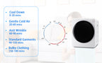 [Portable Compact Dryer] 2.6 Cu.Ft Portable Clothes Dryer, Compact Dryer With Stainless Steel Tub, 5 Modes Auto Stop & Easy Control Electric Dryers, Ideal For Laundry, Apartments, Dorms, RVs, White