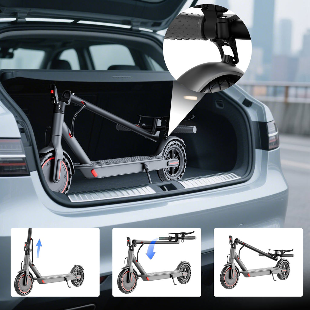 10.5AH 36V Battery 350W Foldable Electric Scooter For Adults With 8.5" Anti-skid Solid Tyres, 19MPH High Speed &3 Speed Modes, Update Model Steps Up With Enhanced Braking For Superior Quality And Comfort-Pick The Model That Fits Your Needs