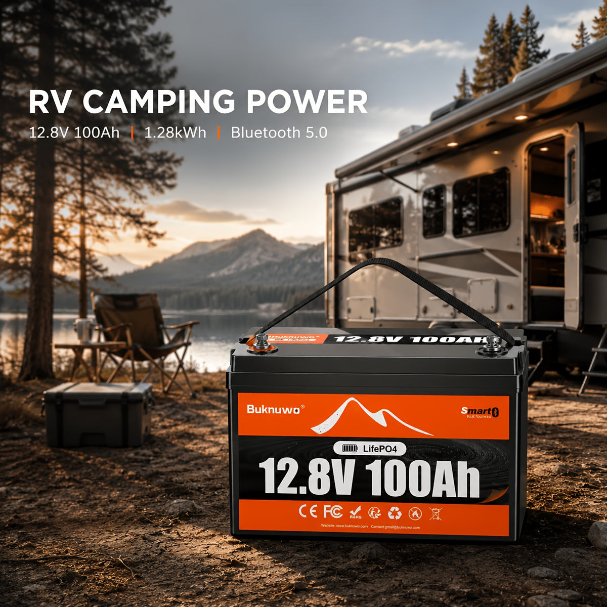 Unboxing 12V 100Ah Lithium Lifepo4 Battery, 12 Volt Lithium Battery with Wireless And Low Temp Protection. Max. 15000 Deep Cycles, Built-In 100A BMS for Rvs, Motorhomes, Solar Systems, And Off-Grid (Group 31)