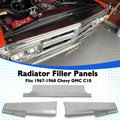Radiator Filler Panels: 3pcs Kit, Smooth Steel, Fits 1967-1968, – for Chevy, – for GMC C10