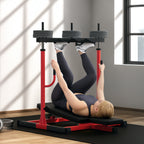 Vertical Leg Press Machine, 660LBS Capacity, Leg Strength Training Machine with Adjustable Leg, Back, and Head Positions for Home Gym, 2" Olympic Plate Compatible, Red