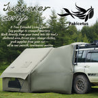 PAKICETUS Inflatable SUV Tailgate Tent with Air Pump for Quick Setup, 4-6 Person Model, Breathable Mesh for Smooth Ventilation, Windproof Oxford Fabric Inflatable Shelter, Suitable for Summer Glamping and Car Camping