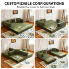 Boneless Sofa Bed, Modern Cloud Couch Folding Sofa Bed, Modular Sofa In A Box Compressed Memory Foam Sofa with Washable Sofa Cover for Living Room, Bedroom, Apartment