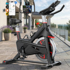 MERACH Exercise Bike Indoor Cycling Bike with 350lbs Weight Capacity & 40 Lbs Flywheel LED Monitor Free APP, Stationary Bike for Cardio Workout, Workout Equipment for Home Gym