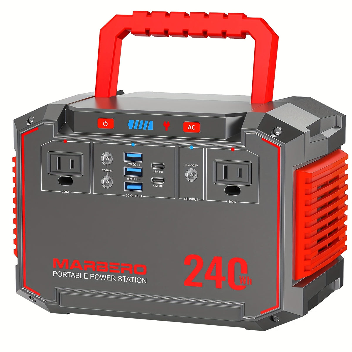 Portable Power Station 237Wh With 60W Solar Panel/88Wh &30W SL/111Wh &30W SL, Or 88.8Wh/237Wh.with 2*AC/USB-C PD/USB QC3.0/DC Output, LED Emergency Power Light For Outdoor Camping, RV Traveling, Emergencies For Gift