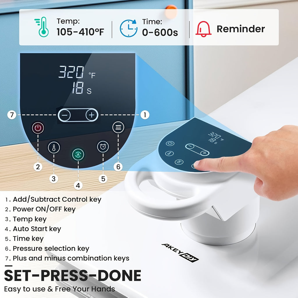 11pcs 8-in-1 - 15"x15"/12"x15" Heat Press Set for T-Shirts, Bags, Pillows, Hats, Beanies, Roller - 12"x10" T-Shirt Machine(Weight 25.35 Lbs) & 15"x15" Auto Single-Workbench & 15"x15" Auto Dual-Workbench Heat Press Only for Cloth, Shirts, Canvas Bags