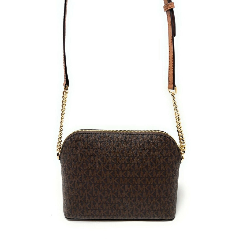 Michael Kors Jet Set Travel Medium Dome Crossbody & Trifold Wallet Set Brown Signature