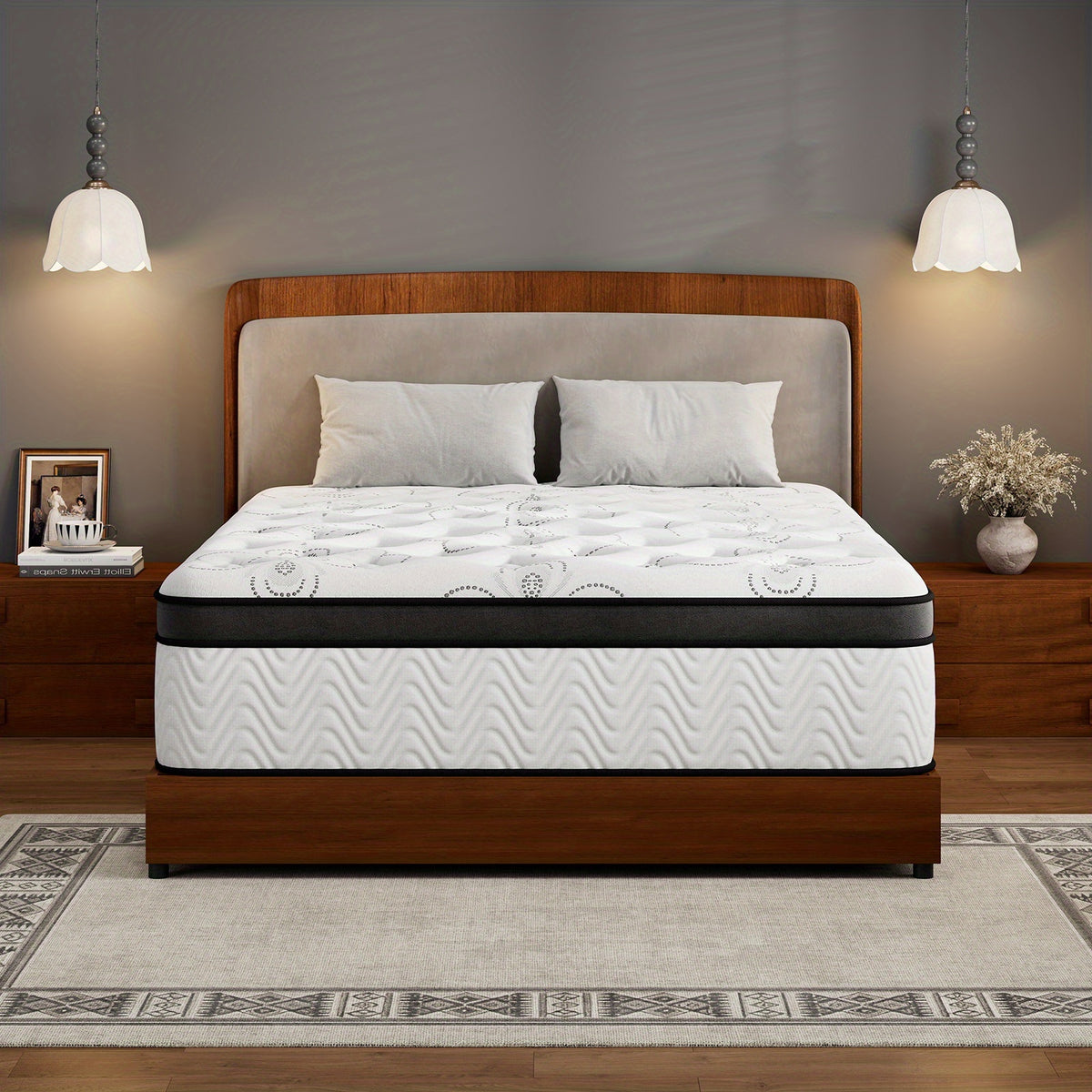 12-Inch Mattress, Memory Foam And Pocketed Coils Hybrid Mattress with Pressure Relief, Motion Isolation, Edge Support, Plush Feel, Mattresses in a Box