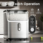 Countertop 26lbs/day 35lbs/day Ice Maker Portable Ice Machine, Automatic-Cleaning Suitable for Outdoor Camping Bar Party And Kitchen, Black