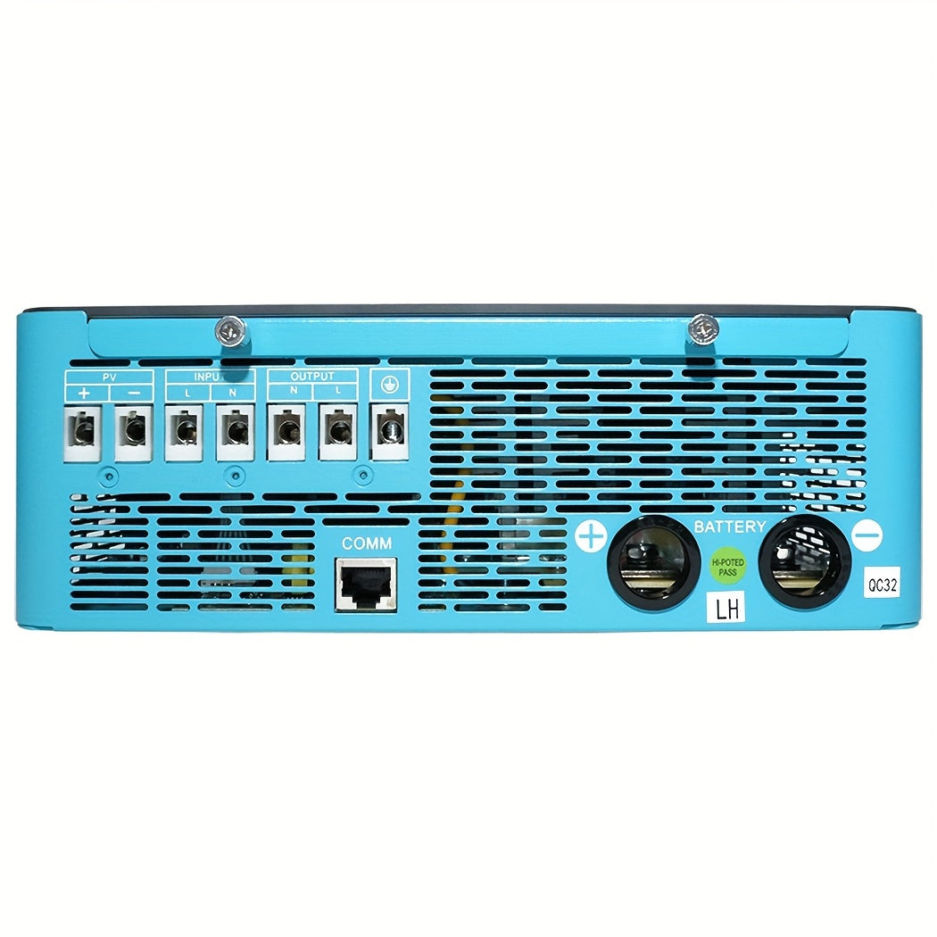 4000W Solar Hybrid Inverter DC24V 120VAC Pure Sine Wave Battery-Free Starting Built MPPT 140A Solar Charger, 6.25 Inch LCD Screen And Touch Buttons