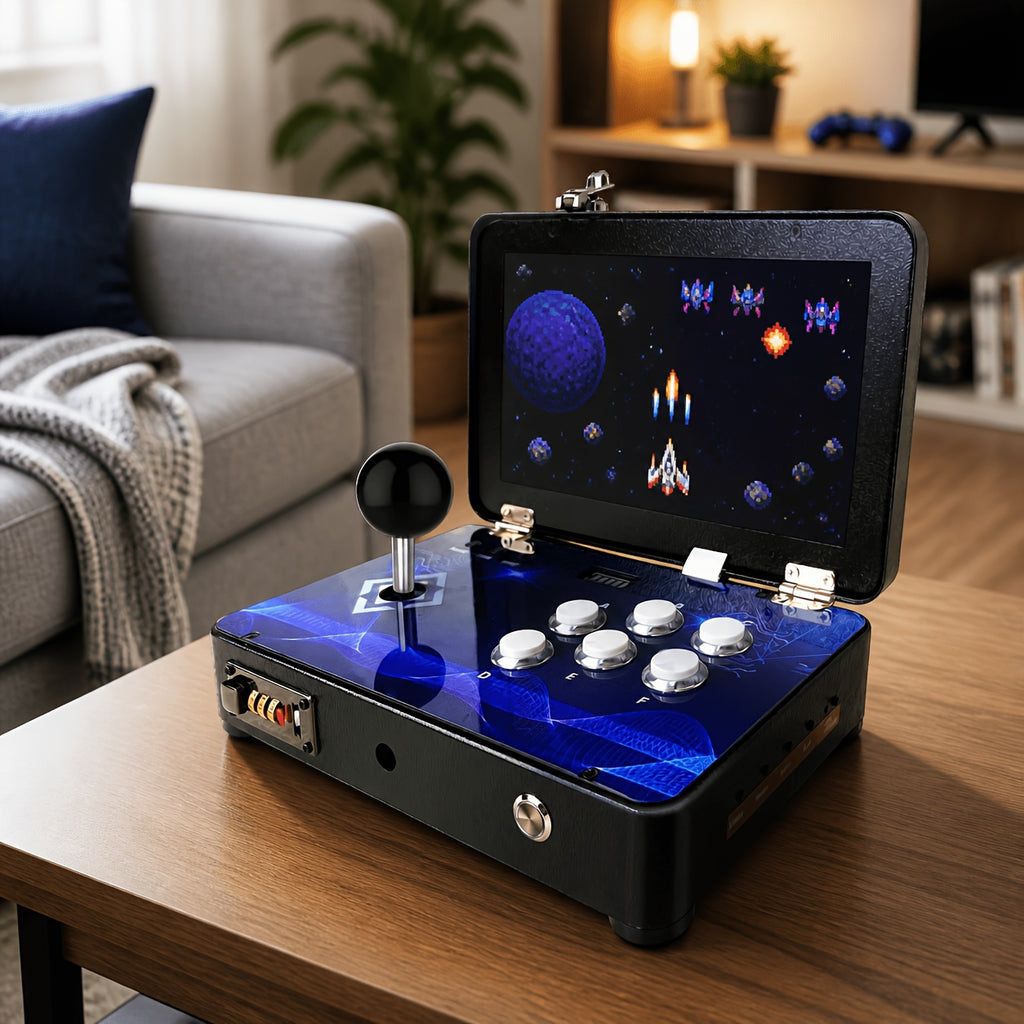 WYGaming Portable Countertop Arcade Game Machine, 10 Inch Screen Retro Video Game Machine, with Search/Hide/Save/Load/Pause Function