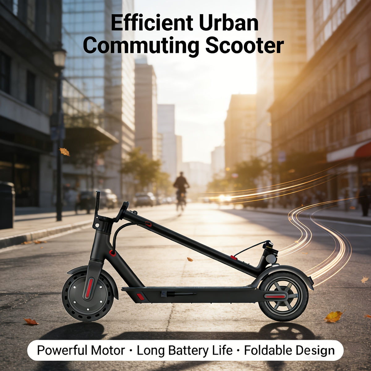 Foldable Commuter Electric Scooter, Supports Phone Control, 8.5-inch Tires, 350W Motor, 7.8Ah Battery, Top Speed 19 Mph, Average Range 17 Miles, Lightweight Commuting Scooter, Suitable for Adults and Teenagers