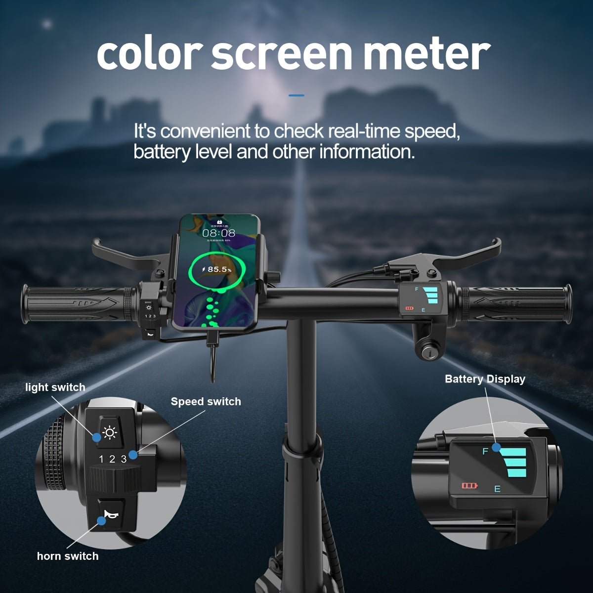 High-Power Electric Bicycle - Long Range, Foldable Portable Electric Scooter, Equipped with Dual Brakes, 14-Inch All-Terrain Tire Wheels, Dual Power Batteries/Electric Mode, Multi-Functional Bicycle, Iron-Carbon Alloy Frame