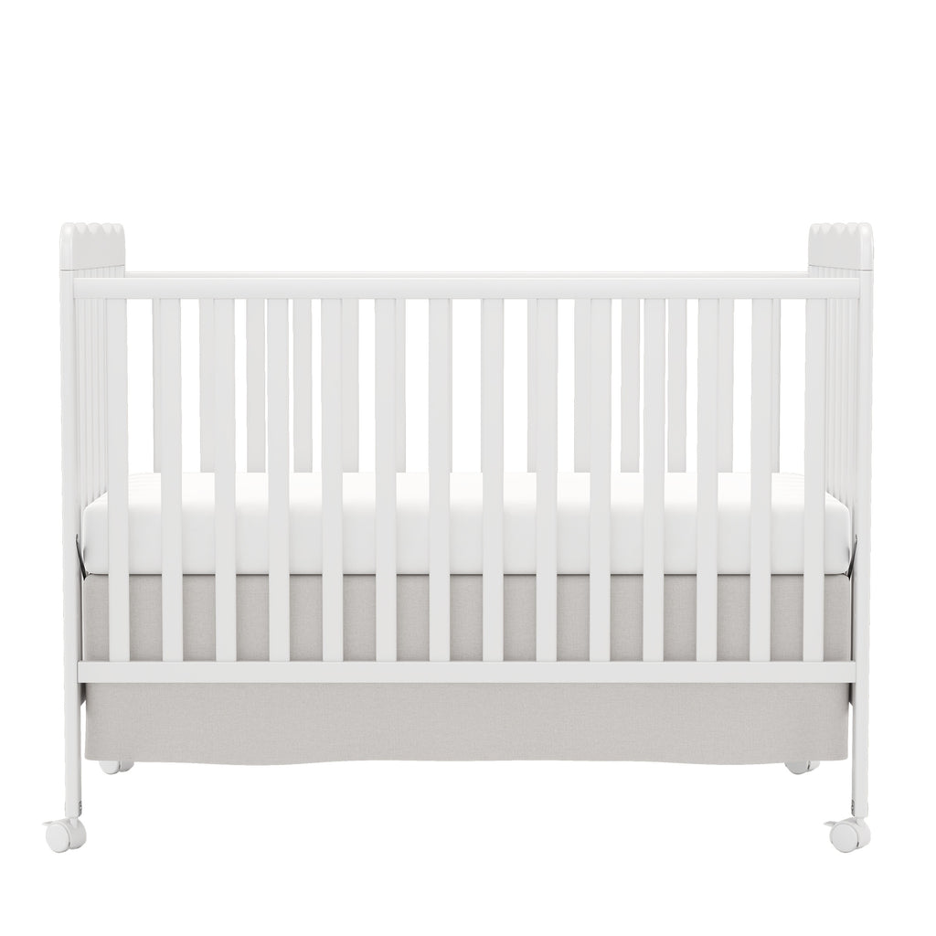 Goldzone 4in 1 Convertible Baby Crib, Wooden Baby Stuffs Converts Into Toddler Bed, Daybed, Newborn Essential with 3 Adjustable Base, Nursery Decor Necessities with Wheel & Non-Toxic Finishes, Item Weight: 36lbs, Maximum Weight Recommendation: 50lbs