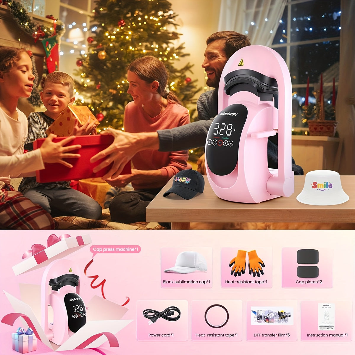 15"x15"/12"x15" - 8-in-1/5-in-1 Heat Press Machine Combo, Rotatable Design, Multi-Size Transfer Sublimation Combo, Suitable for T-shirts, Bags, Pillows, Hats, Beanies, Rollers - The 3-in-1 Automatic Hat Heat Press Can Only Press Hats