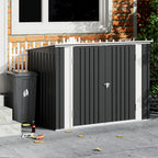 GUNJI 8 X 12ft Outdoor Metal Storage Shed, Garden Shed with 2 Shelves, Tool Sheds for Backyard Garden Patio Lawn