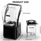 Professional Silent Blender | 61Oz Intelligent Blender | Kitchen Blender with Noise Isolation | 5 Automatic Settings | 1.8L Durable Safe Container | Triple Noise Dampening | Detachable Splash Shield | Continuous Heavy-Duty Operation