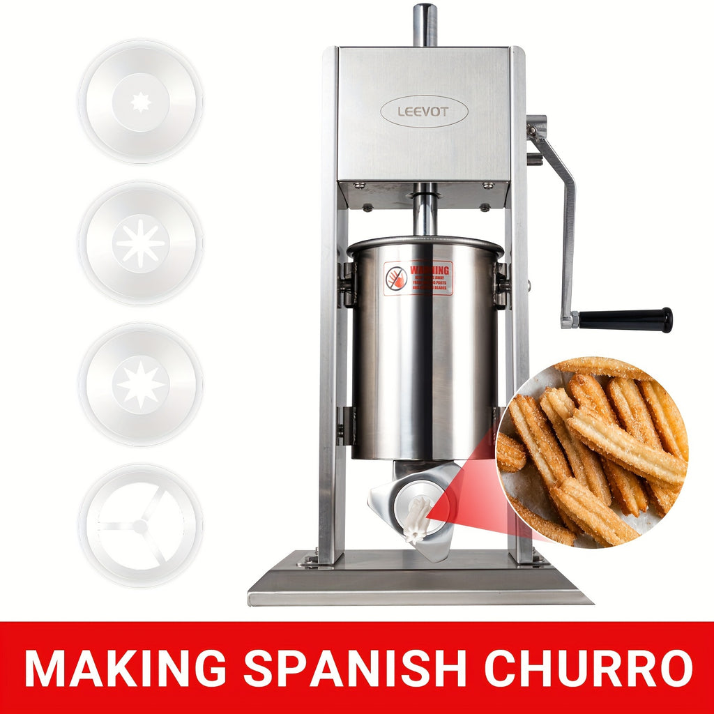 2 In 1 Sausage Stuffer, Vertical Sausage Maker And Spanish Churro Maker Machines With 2 Speed, 7LB/101.44oz