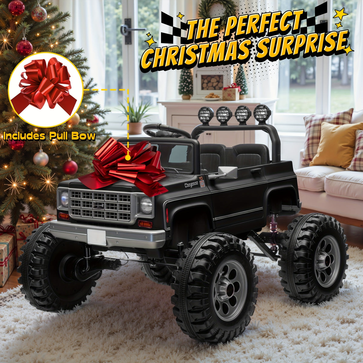 24V Kids Ride-On Electric Car, Dual Mode Powered Car with Remote Control, 3 Speed Settings, Seat Harness Protection, Locking Doors, Outdoor Toy Car, Ride-On for Boys And Girls (/Red//Black) - Ideal Birthday/Christmas/Halloween Gift