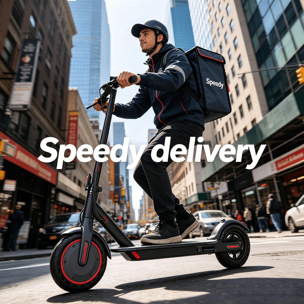 Long Distance Folding Adult Electric Scooter, 350W Motor, 8.5 Inch Anti-Slip Solid Tires, Smart APP& LCD Dashboard, 3 Adjustable Speeds, Dual Safe Brakes, LED Headlight Taillight, Built-in Bell, Aluminum Alloy Body, 265 LBS Load, Low Maintenance