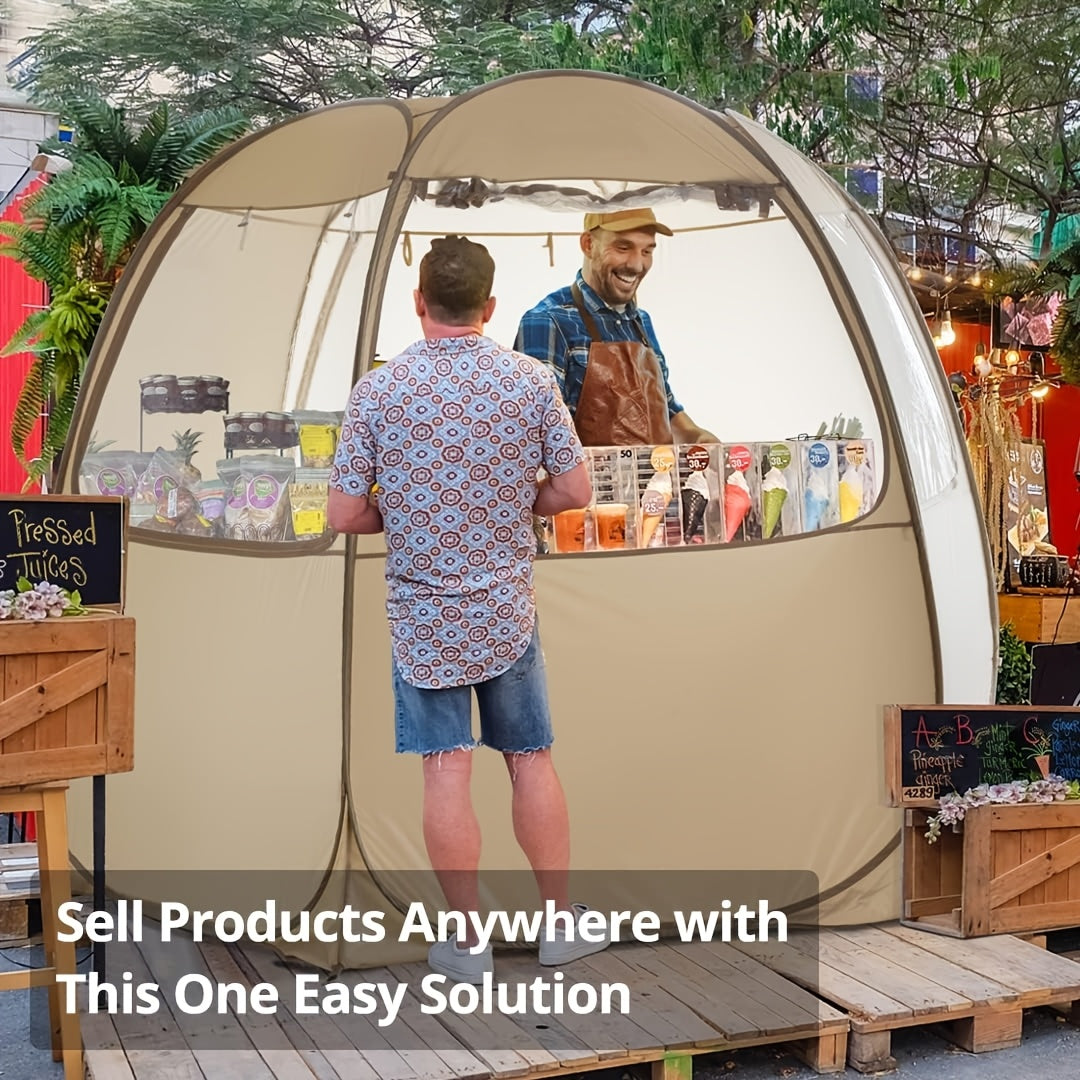 Pop Up Canopy Tent - Vendor Booth Event Tent - Pop Up Canopy for Commercial Activity - Camping Gazebos - Beige