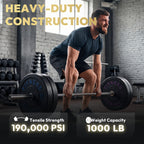 Rubber Bumper Plates with 7ft Barbell, 70LB to 410LB Heavy Duty Weight Plates + 2-Inch Barbell Combo, Bumper Plates with Steel Hub, Home Gym Strength Training for Deadlift Squat Bench Press, 1 Barbell Per Set